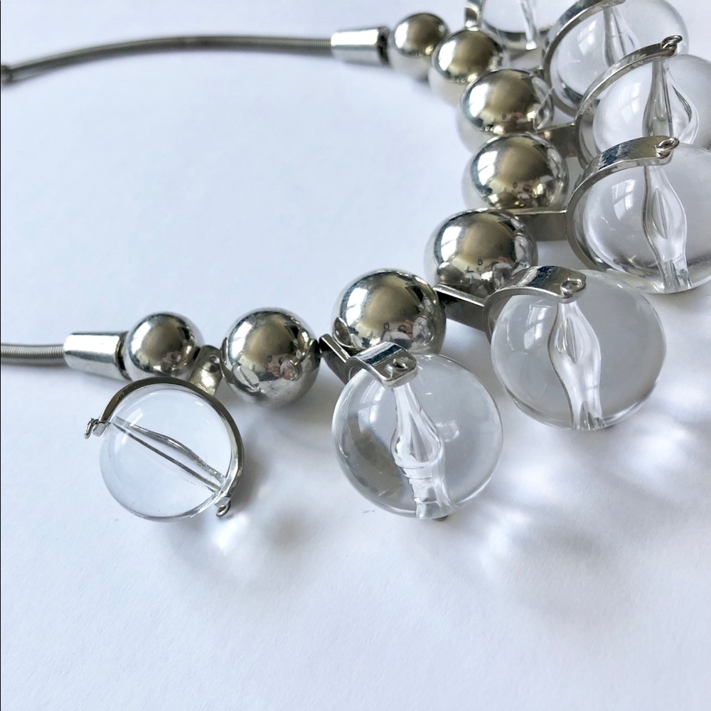 Silver Statement Necklace - image 3